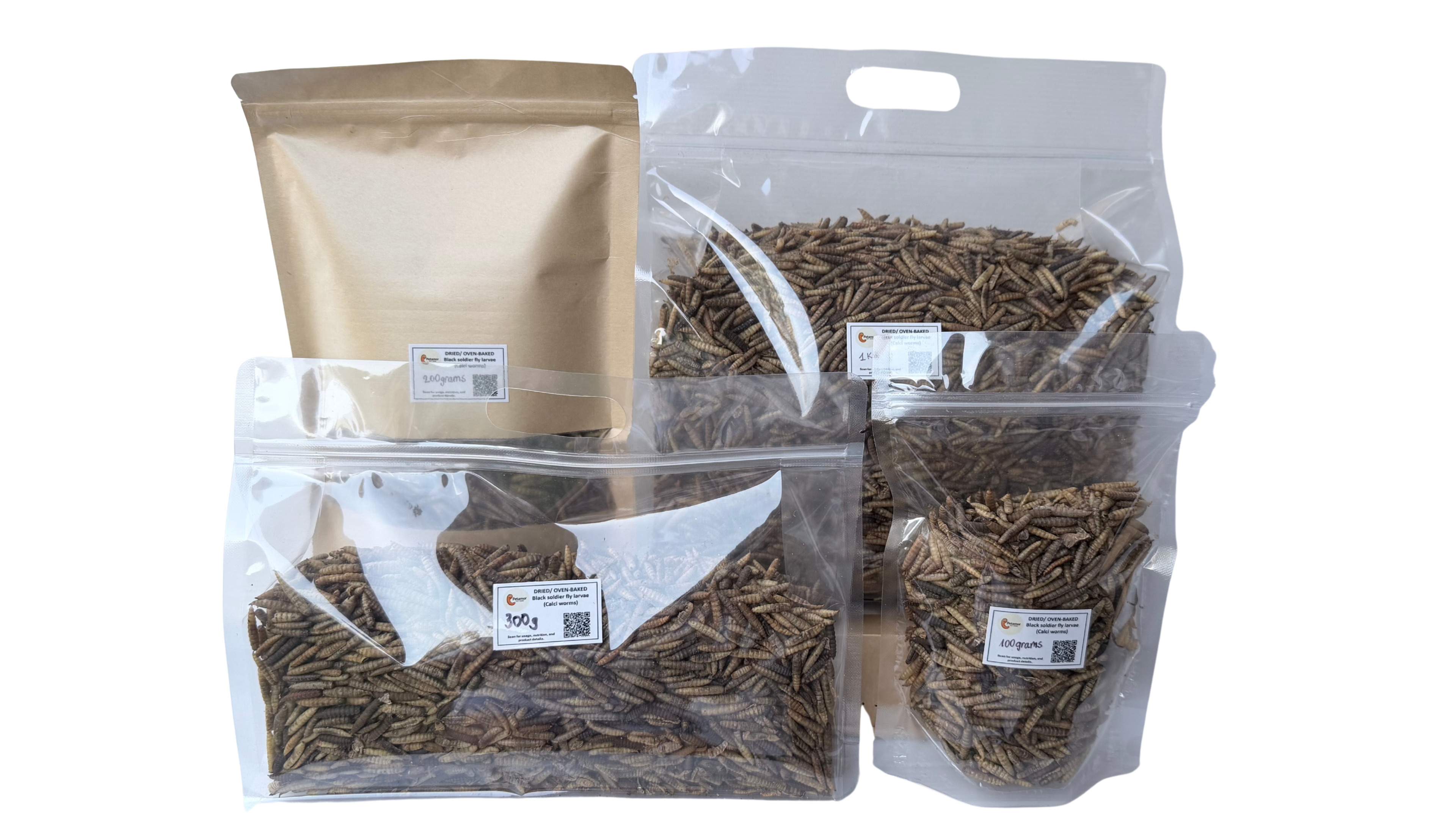 Dried (Oven-roasted) Black Soldier Fly Larvae (BSFL) - Bulk 1 kg